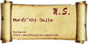 Maróthi Sejla névjegykártya